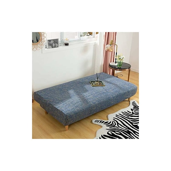 Armlös sofföverdrag 3-sits stretch sofföverdrag All Over hopfällbart soffskydd, universell halkfri soffhandduk 180-210cm (bladtryck) HIA