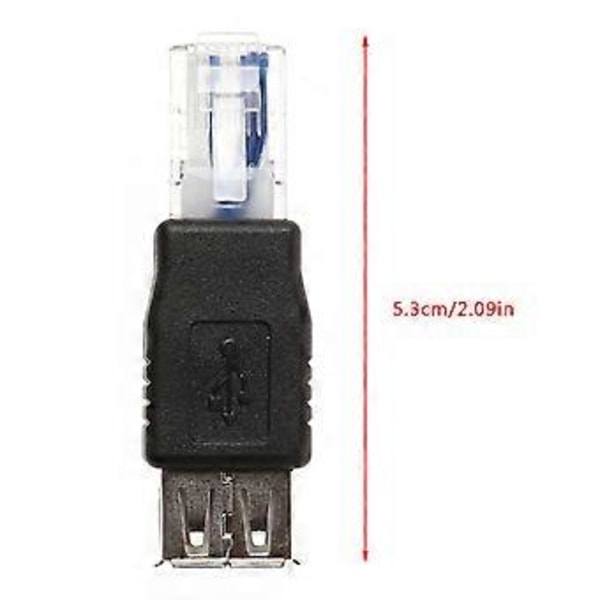 2st USB Typ A Hona Till Ethernet Internet RJ45 Hane Kontakt Konverter Adapter