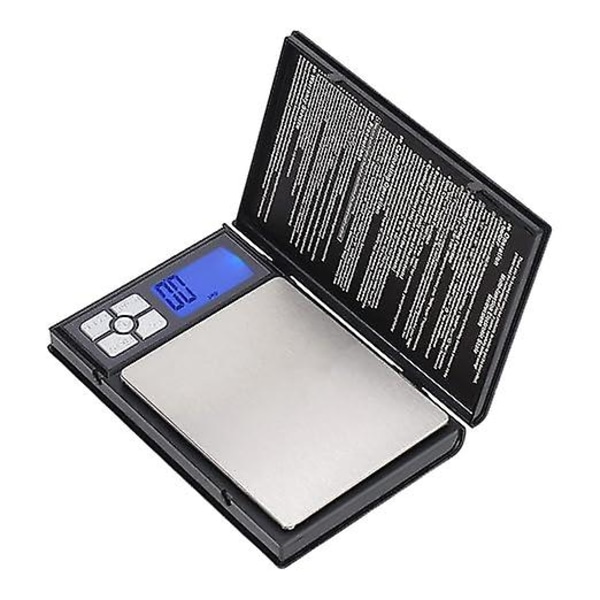 Hög precision digital fickvåg, 500g X 0,01g Mini bärbar smyckesvåg, elektronisk digitalvåg, bakgrundsbelyst LCD-display