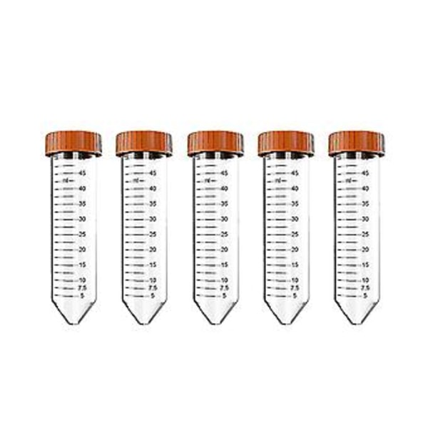 Konisk Centrifugeglas - 50 ml Centrifugeglas, 25 stk. Glas med Lækagesikre Skruelåg, C