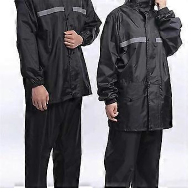 Miesten sadetakkisetti, sateenkestävä maski, sadetakki, ulkotyö, vaellus, pyöräily, kalastus, sadetakki, myrskynkestävä poncho, XXL