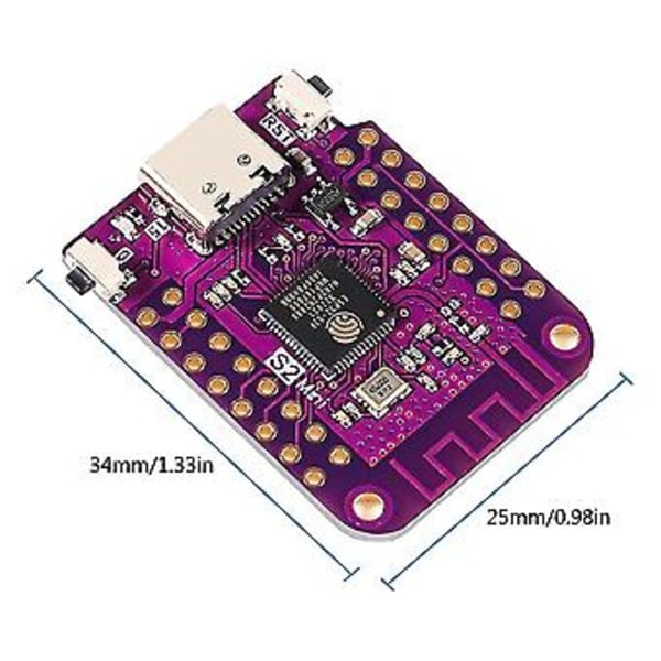 6kpl Esp32 S2 Mini V1.0.0 Wifi Iot -kortti, pohjautuu Esp32-s2fn4r2 Esp32-s2 4mb Flash 2mb Psram Micropyth