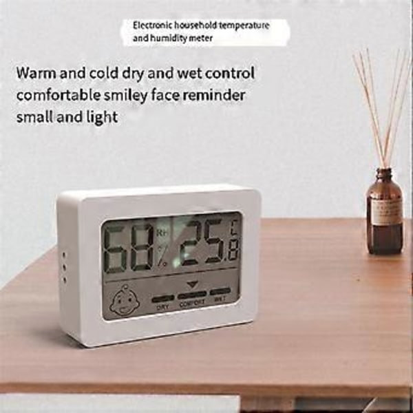 Mini LCD Digital Hygrometer Inomhus Elektronisk Temperatur Hygrometer Sensor Mätare Elektronisk Hushållstermometer Svart