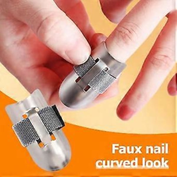 Fingerbeskyttelse i rustfritt stål, fingerbeskyttere for kutting av mat, multifunksjonell fingerhåndbeskytter 5 stk