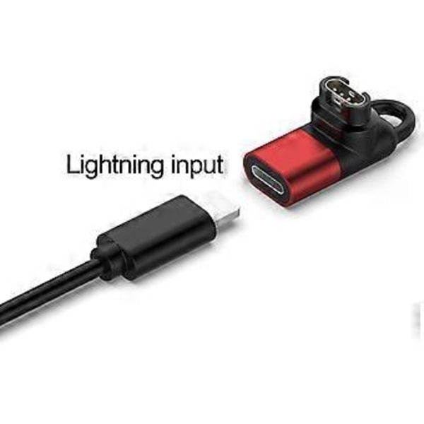 90 graders adapter för telefon 8-pin till 4-pin kontakt för Fenix 6/6X PRO Solar
