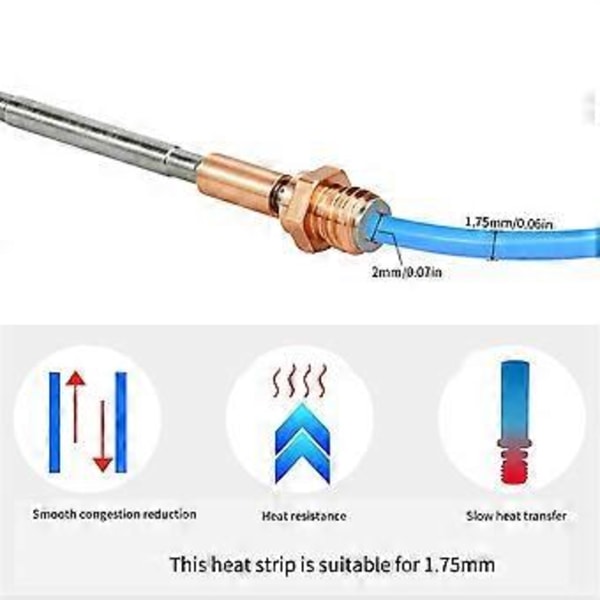 For Prusa I3 MK4 Ekstruder Hotend+E3DV6 Messingdyse 0.4mm+3xCHT Messingdyse 24V 40W Varmerør Kit for Prusa I3