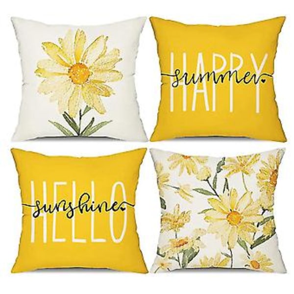 Päälliset 18x18 4 kpl Heitto S Rotat Daisy Tyyny Kotelo F