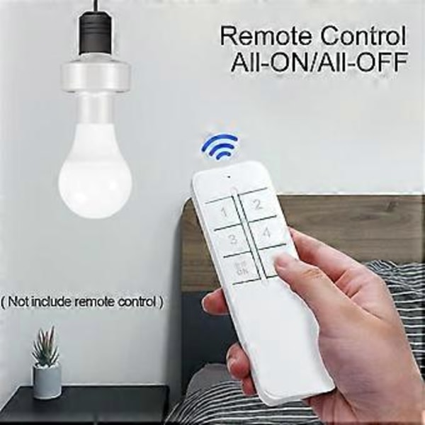 E27 Trådløs Fjernbetjening Lys Lampeholder Smart Pære Adapter LED Lampeholdere Smart Enhed til LED Pære