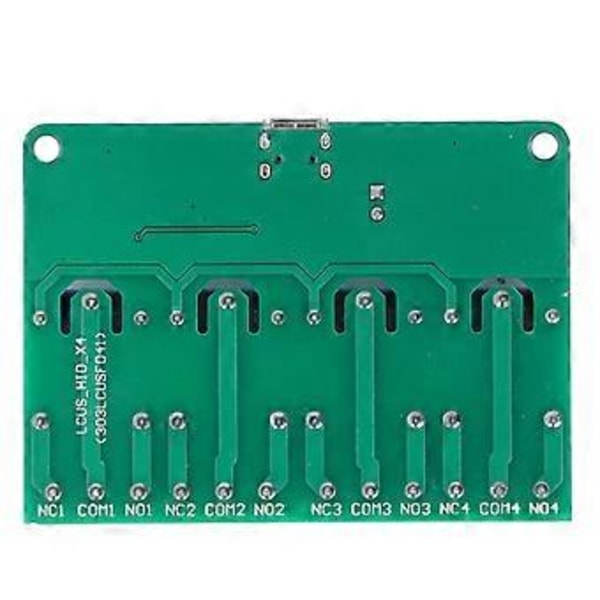 4-kanals Relämodul 5V för HID Drive Free USB Expansionskort PC Intelligent Kontrollbrytare