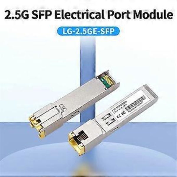 2.5G SFP-modul 2500M Optisk Port till RJ45 Ethernet-port Gigabit 1000M Transceiver-modul 100 Meters Överföring