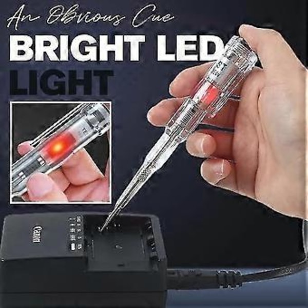 TH Responsiv Elektrisk Tester Pen, vandtæt Induceret Elektrisk Tester Pen Skruetrækker Probe Lys Spændingstester Detektor AC/DC 70-250V Test Pen Pen