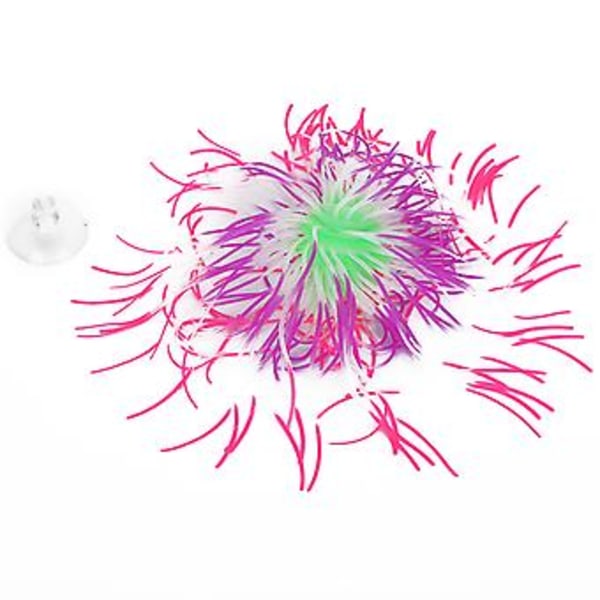 Akvarium Dekorasjon Myk Silikon Kunstig Korallplante Akvarium Ornament Tilbehør Rosa