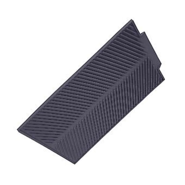 Rektangulär Silikon Avrinningsmatta Torkställ Disk Underlägg Värmebeständig Halkfri Bricka (Grå)