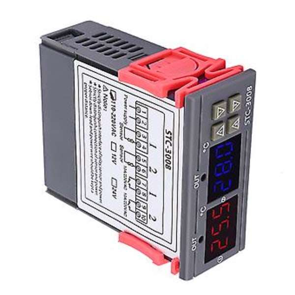Digital Intelligent Termostat Justerbar Temperaturkontrollbrytare med Dubbla NTC(110-220V)