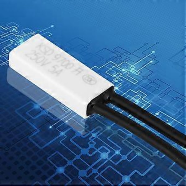 10 stk. KSD9700 Normalt Åben Temperaturkontrolkontakt Termisk Beskyttelse Plastik Probe75