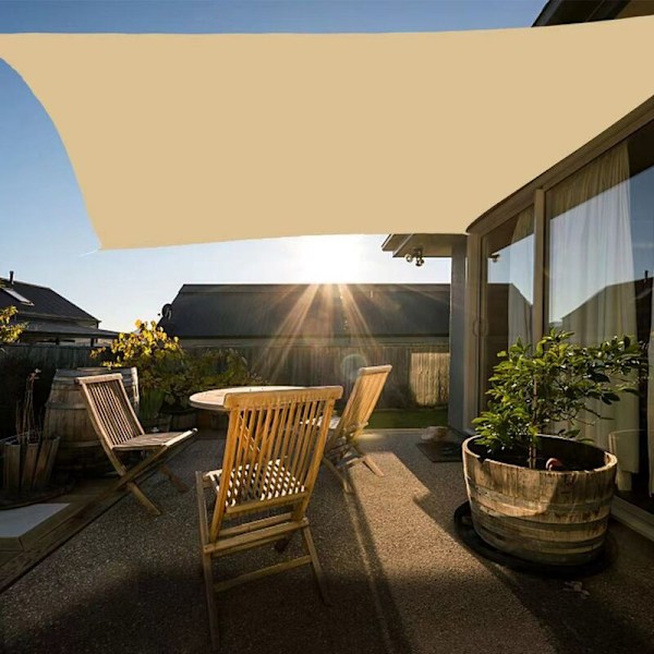 Solseil, Solseil 3 x 4 M - Utendørs solseil vanntett Anti-UV for hage terrasse - RWSolseil