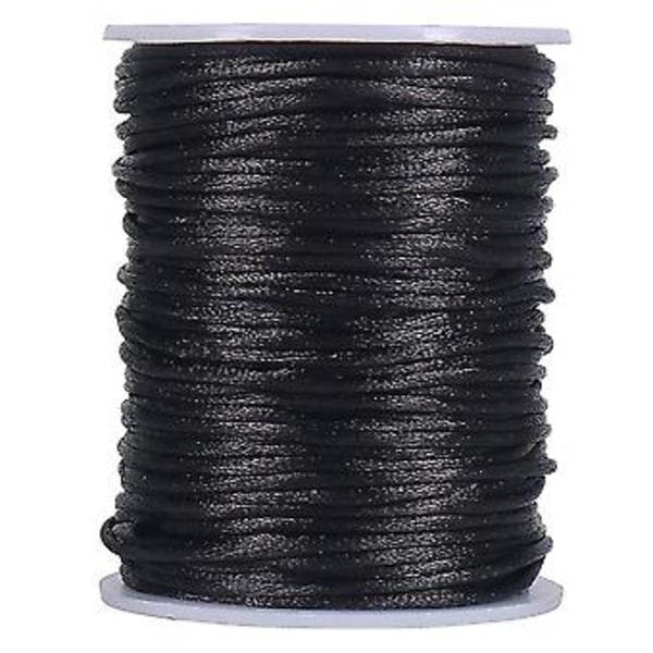 Satin Rat Ester Cord, 295 fod 2 mm perlesnor til macrame-bælter, smykkefremstilling