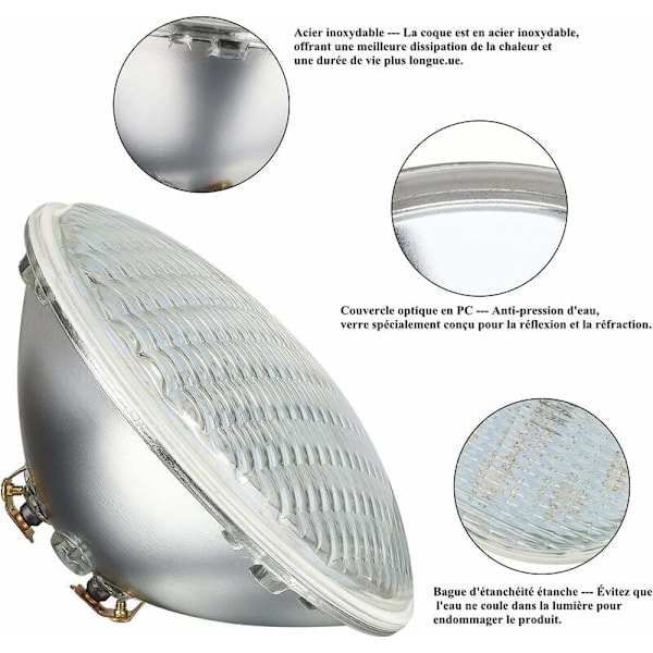 35W valkoinen PAR56 LED-allasvalo, IP68 vedenpitävä LED-allasvalo, AC/DC 12V LED-allasvalo, akvaarion allas koriste puutarha universaali Li