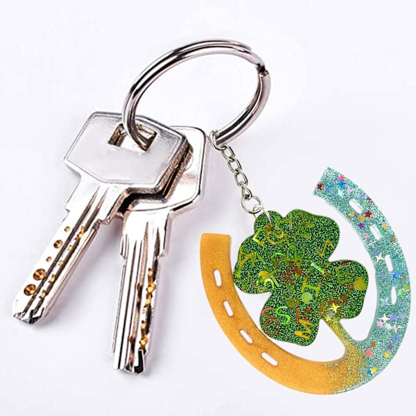 Silikon Epoxy Resin Clover Former Med Hull Til Diy Halskjede Anheng Øredobber
