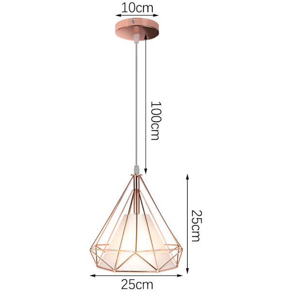 Modern hängande lampa E27 taklampa diamanter bur korg lampskärm