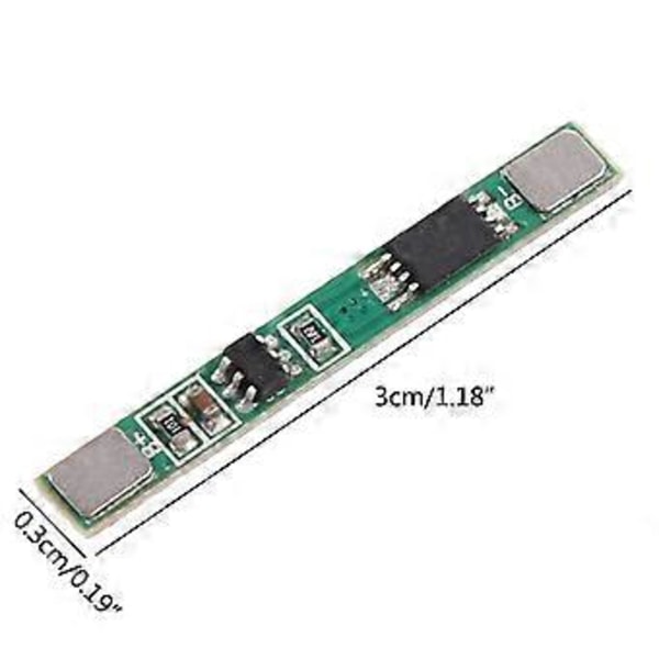 1S 3.7V 2.5A Litiumbatteri Skyddskort Polymer BMS PCM PCB Li-ion Modul