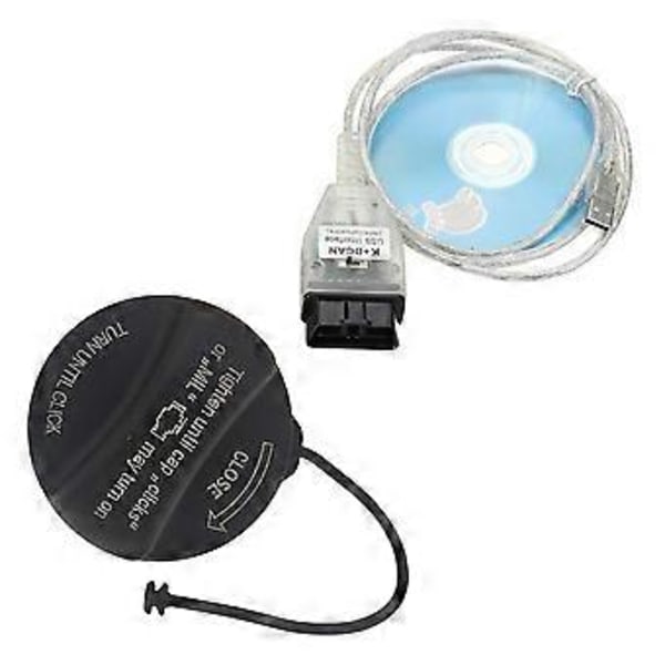 Auton diagnostiikkatyökalun kaapeli K+dcan Usb Obd2 -liitäntä Ft232rq-sirulla ja polttoainesäiliön korkki