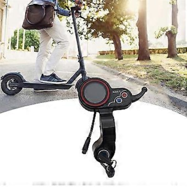 För NJAX-T Gasreglage LCD Display Mätare med Nyckelbrytare Lås Hastighetsjusterbar Accelerator 6 Pin Elektrisk Scooter Instrumentbräda