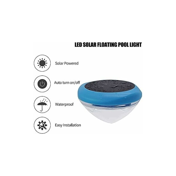 IP68 Vanntett Nedsenkbar Lys, Solcelledrevet RGB Fargeskiftende LED-lampe Kan Lades Fullt på 3-4 Timer for Hagedekorasjon og Basseng