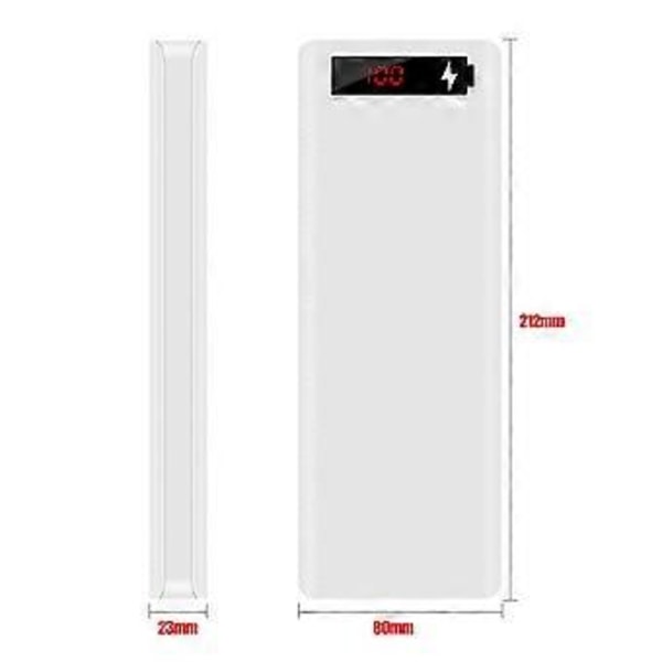 L10 LCD Display DIY Power Bank Boks Flad til Hoved Batterioplader Ydre til Etui