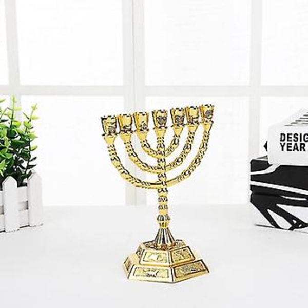 En Meh -hs Religs Lysestage Hanukkah 7 Armet Meh -s