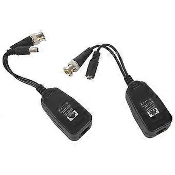 Hd-cvi/tvi/ahd Passiivinen videobaluni virtaliittimellä ja Rj45 Cat5 datalähettimellä, 5 paria