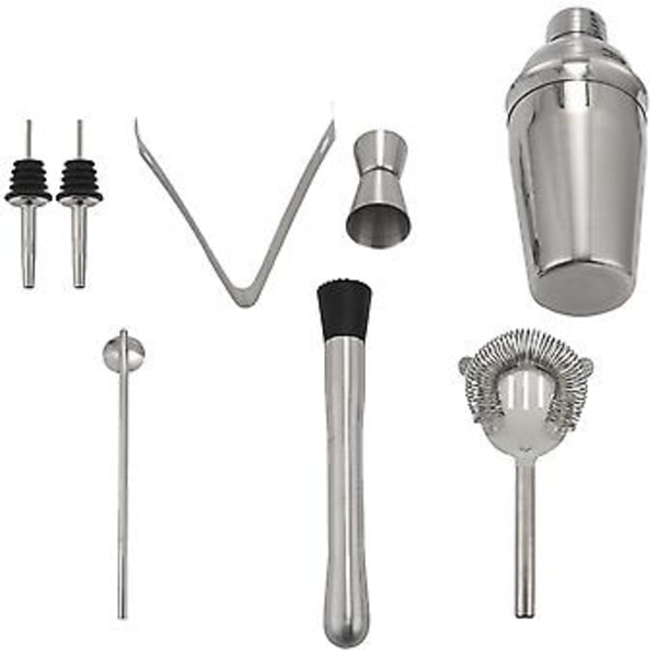 Less Stål Shaker Bar Set Verktyg Med Mixer Dubbel Mät Jigr/ng Spo