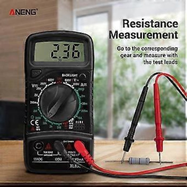 Aneng Xl830l Digital Multimeter Esr Mätare Testare Automotive Elektrisk Dmm Transistor Peak Testare Mätare Kapacitansmätare