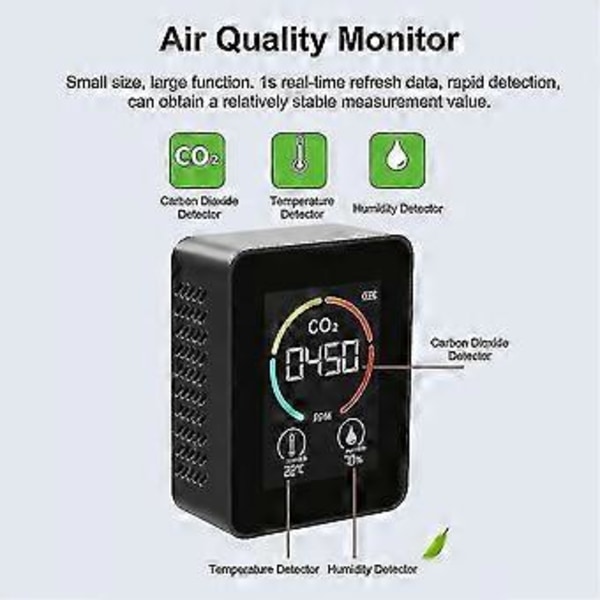 Co2 Ilman Ilmaisin Hiilidioksidi-ilmaisin Maataloustuotannon Kasvihuone Co2 Monitori Valkoinen