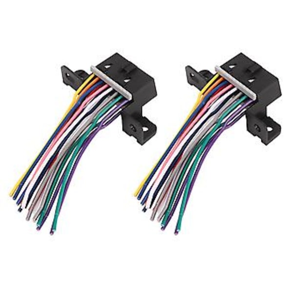 2 STK Diagnostisk OBD2 16 PIN Hun-stik Ledningsnet Bil 16 PIN Hun-stik Passer Universelt til de Fleste OBD2-stik