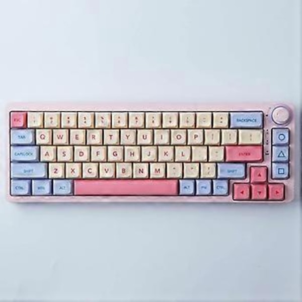 PBT Keycaps 132 Tangenter Bomullsgodis Tema Sublimering XDA Mekanisk Tangentbordsknapp för MX-brytare Personlig