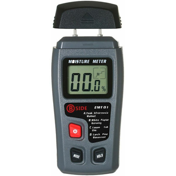 Trætest Fugtmåler 4 Tilstande Bærbar Hygrometer Pin Type Træ Fugt Instrument Håndholdt Vandlækage Detektor Flydende Krystal Display
