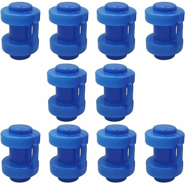 10 pakkauksen trampoliinipylväskorkit, kestävät trampoliiniaidan tulpat, paksunnettu cap cover ( sininen