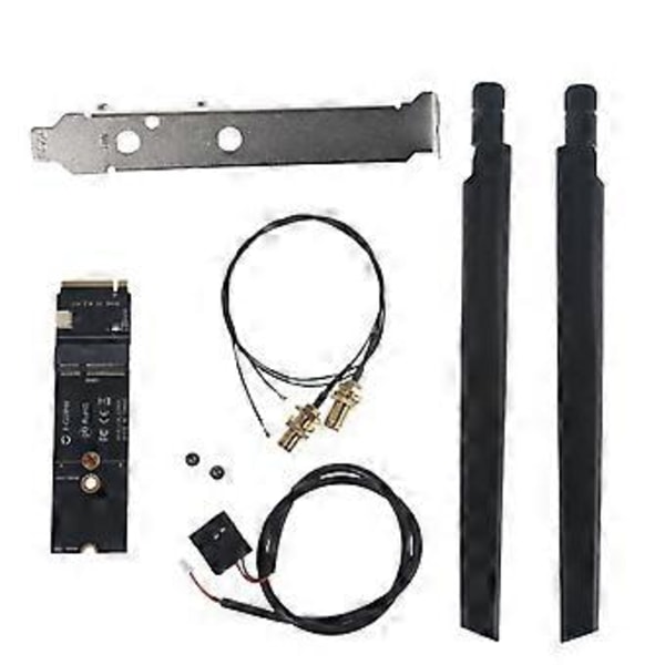 för M.2 till Nvme WiFi-kort till för M.2 för Key för M Wifi-adapter för SSD-omvandlare AX200 AX210 BCM94360NG Bluetooth-kompatibel