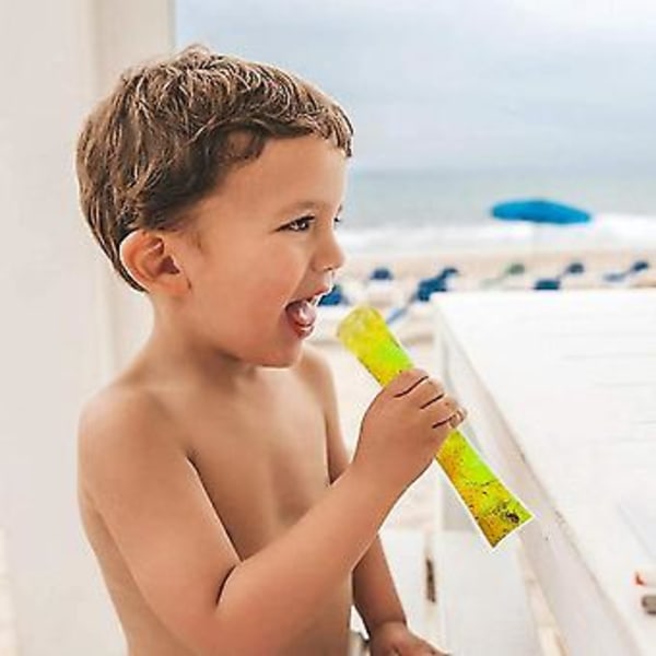 Engångs Popsicle Påsar 120st Frysrör, Ispåsar Med Tratt Och Isärmar För, Isgodis