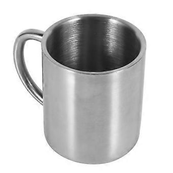 Portabel Student Rostfritt Stål Dubbelvägg Mugg Rese Camping Kaffe Te Mjölk Kopp Tålig