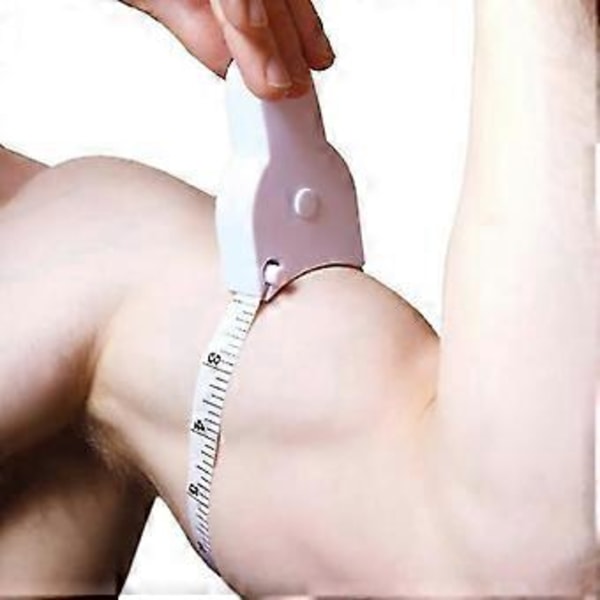2 st/set Vit PVC Kroppsfettmätare Måttband Testare Fitness För Viktnedgång Hfmqv