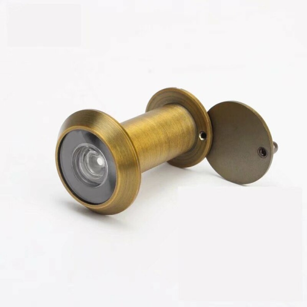 Dörröga, 200～ mässingsdörröga med övervakningskåpa för montering i 35mm-60mm dörrblad (2st,Gul)