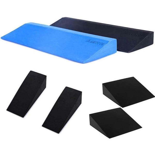 Yoga foam wedge eva foam stretch slant boards yoga block improve lower leg strength for exercise gym fitness aid tools 2pcs type4 blue