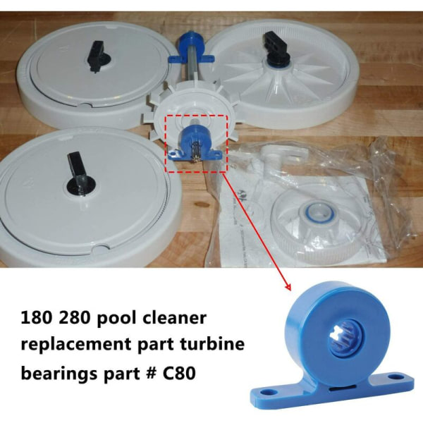 C80 kullager kompatibla med Polaris 180 280 robotdammsugare för poolgolv C80 C-80 (2-pack)