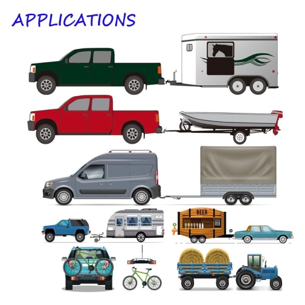 7-polet til 13-polet anhængeradapter, 12V 7 til 13-polet anhængeradapter, til trailer, campingvogn, cykelholder, 7 til 13-polet anhængertrækadapter