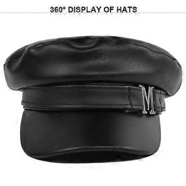 Marinblå hatt höst och vinter basker höst och vinter metall M åttkantig marinblå hatt åttkantig hatt yllehatt platt keps