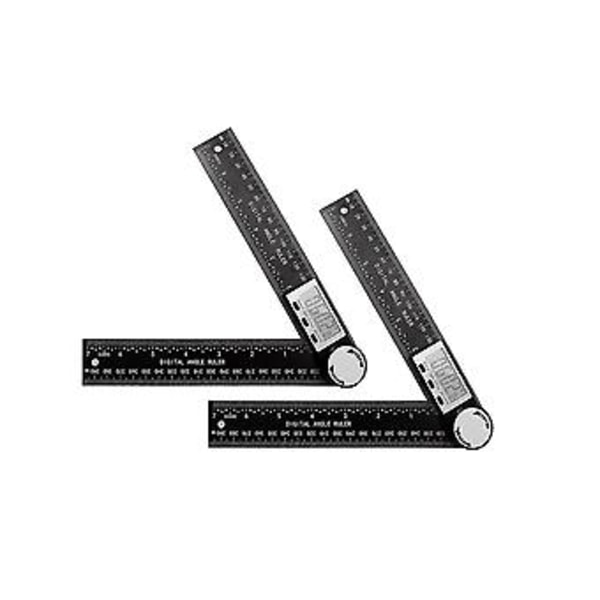 2 kpl Digitaalinen Kulmamitta Protractor 2 in 1 Kulmamittaviivain LCD-näytöllä DIY Mittaukseen