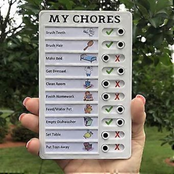 My Chores Memo Plastikkbrett, Avtakbar og Gjenbrukbar Memo for Sjekkpunkter og Skjema