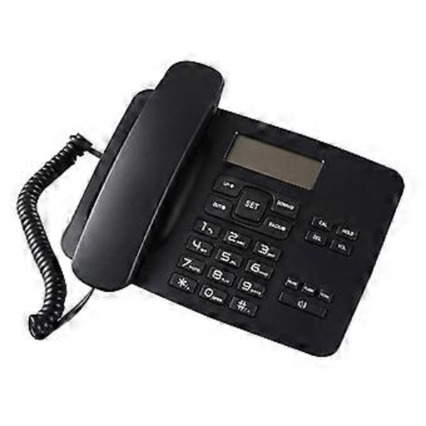 Fasttelefon for skrivebord med store knapper og LCD-skjerm
